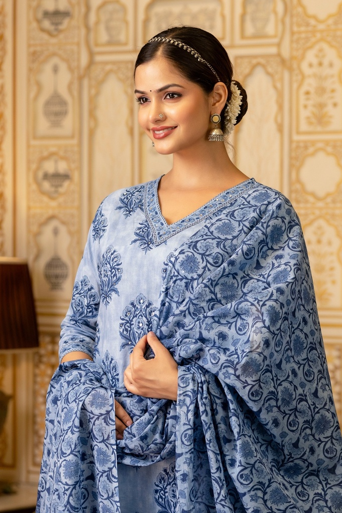 Premium Cotton Kurti Set 5043