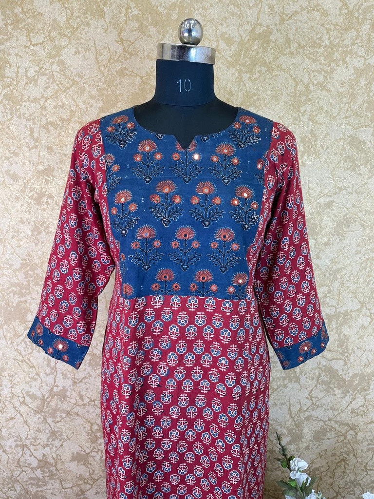 Ajrakh Kurti Set 5043 