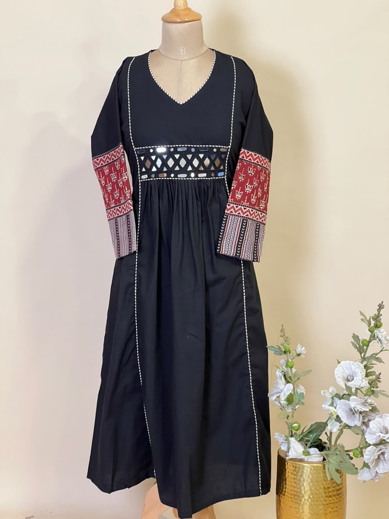 Premium Cotton Kurti 5029 BLACK