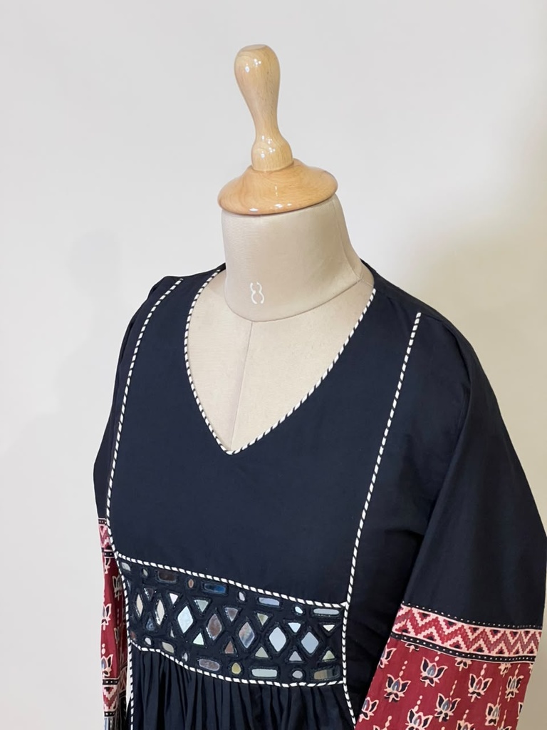 Premium Cotton Kurti 5029 BLACK