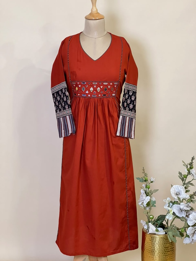 Premium Cotton Kurti 5029 orange