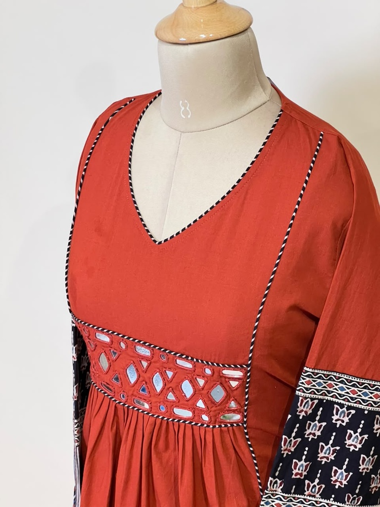Premium Cotton Kurti 5029 orange