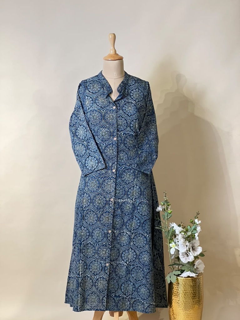 Ajrakh Aline Cotton Kurti 5028