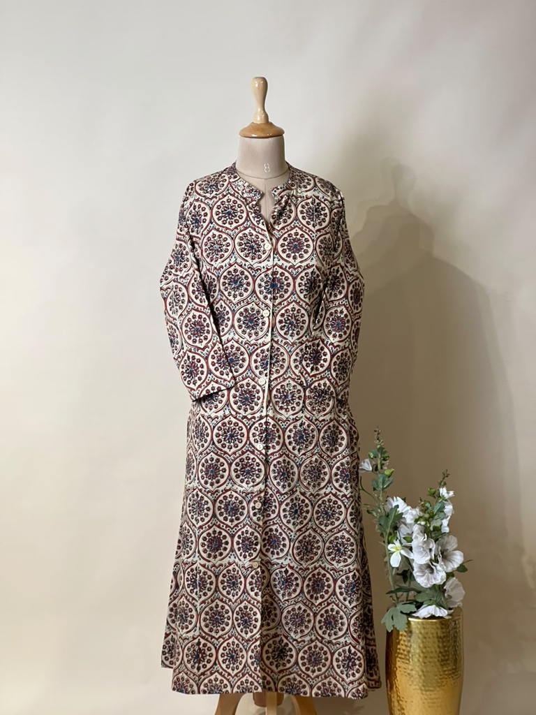 Ajrakh Aline Cotton Kurti 5028