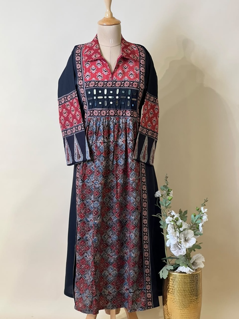 Ajrakh Cotton Kurti 5029