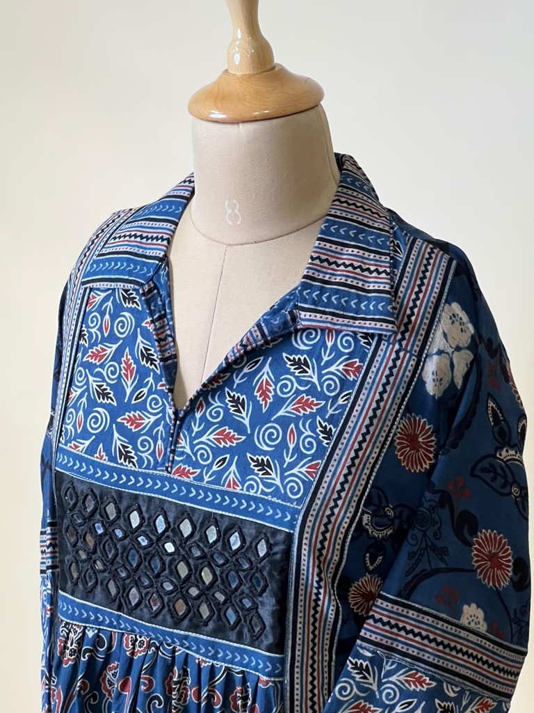 Ajrakh Cotton Kurti 5029