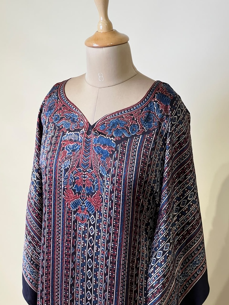 Premium Ajrakh Silk Kaftans 4801
