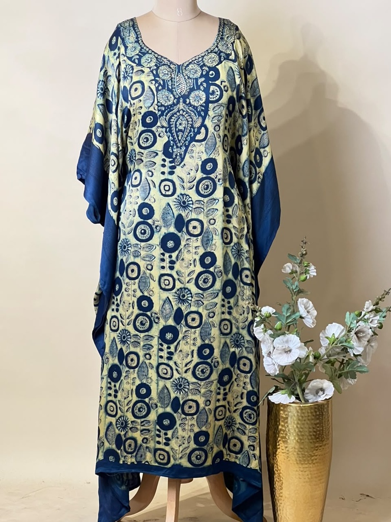 Premium Ajrakh Silk Kaftans 4801