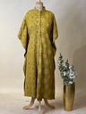 Ajrakh Kaftan Style Cotton Dress YELLOW