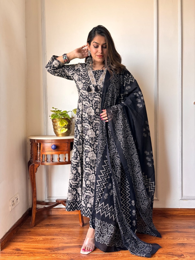 Cotton Anarkali  Kurti Sets 