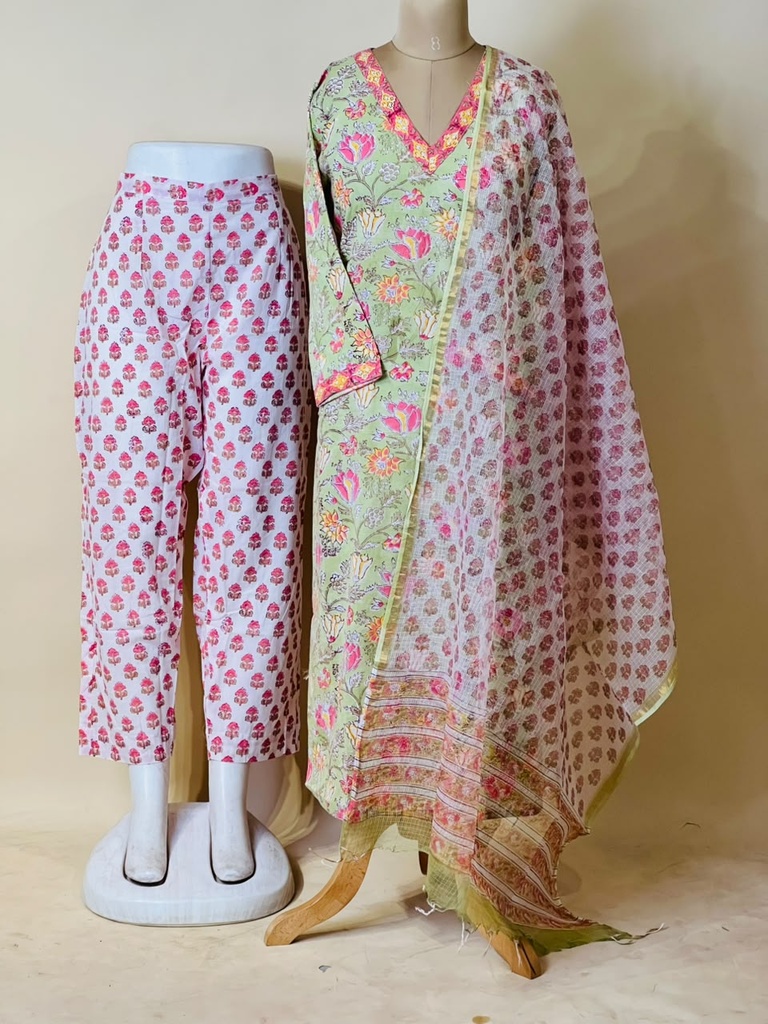 Pure Cotton Kurti Set 5043