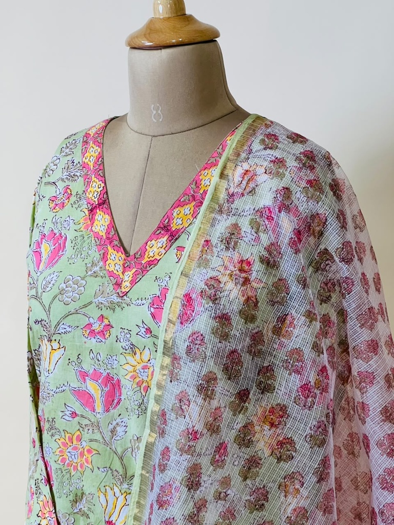 Pure Cotton Kurti Set 5043