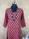  Ajrakh Aline Cotton Kurti  5043