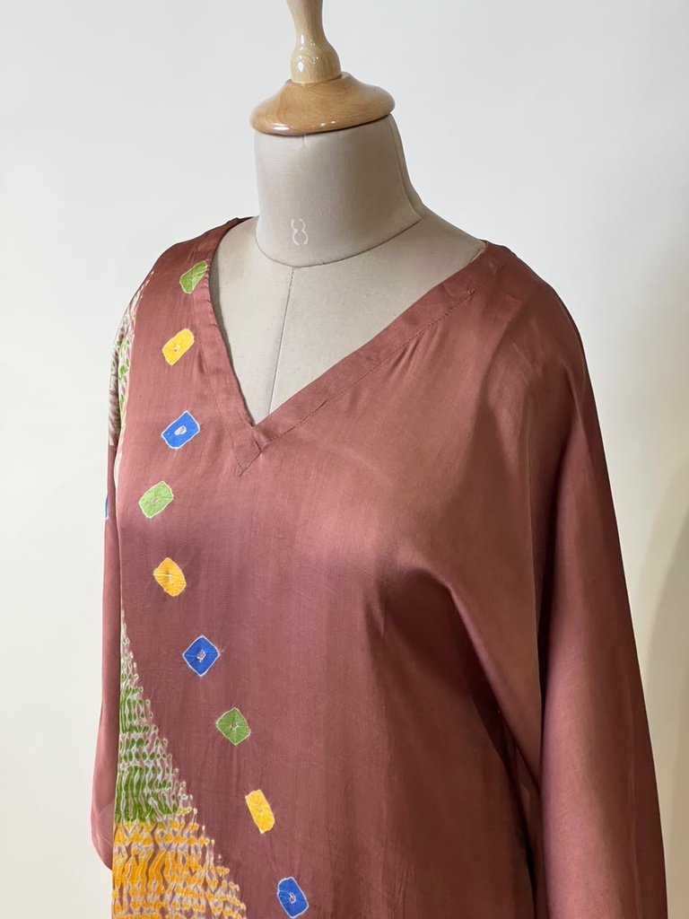 Shibori Modal Kaftans 4803 BROWN