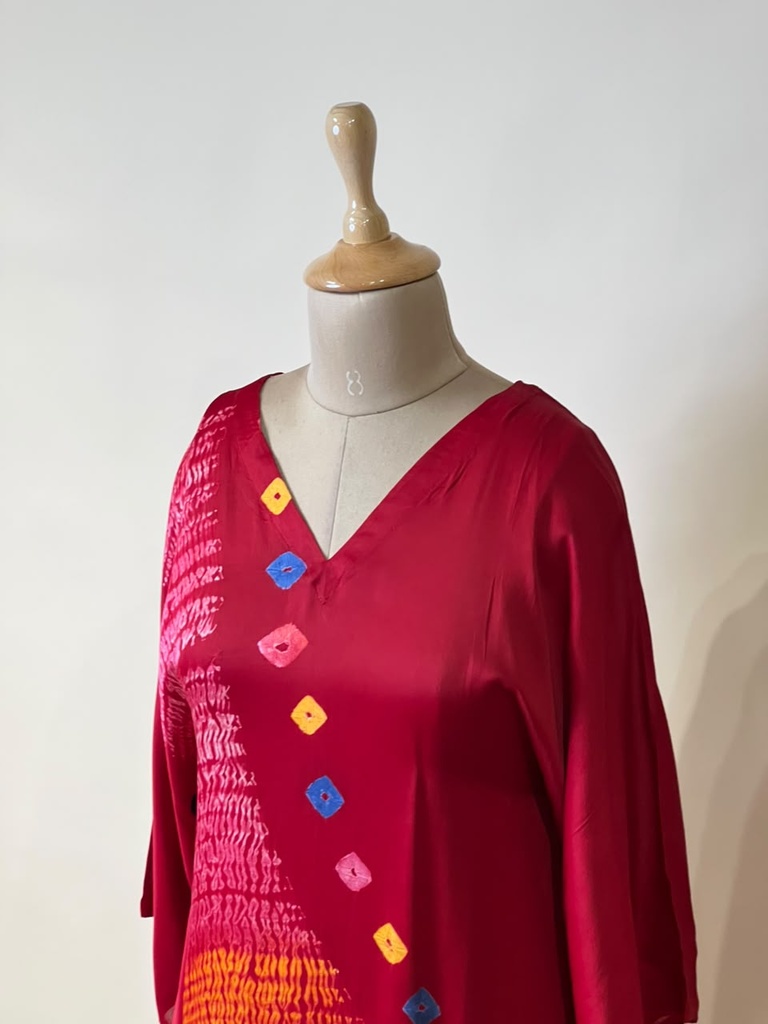 Shibori Modal Kaftans 4803 RED