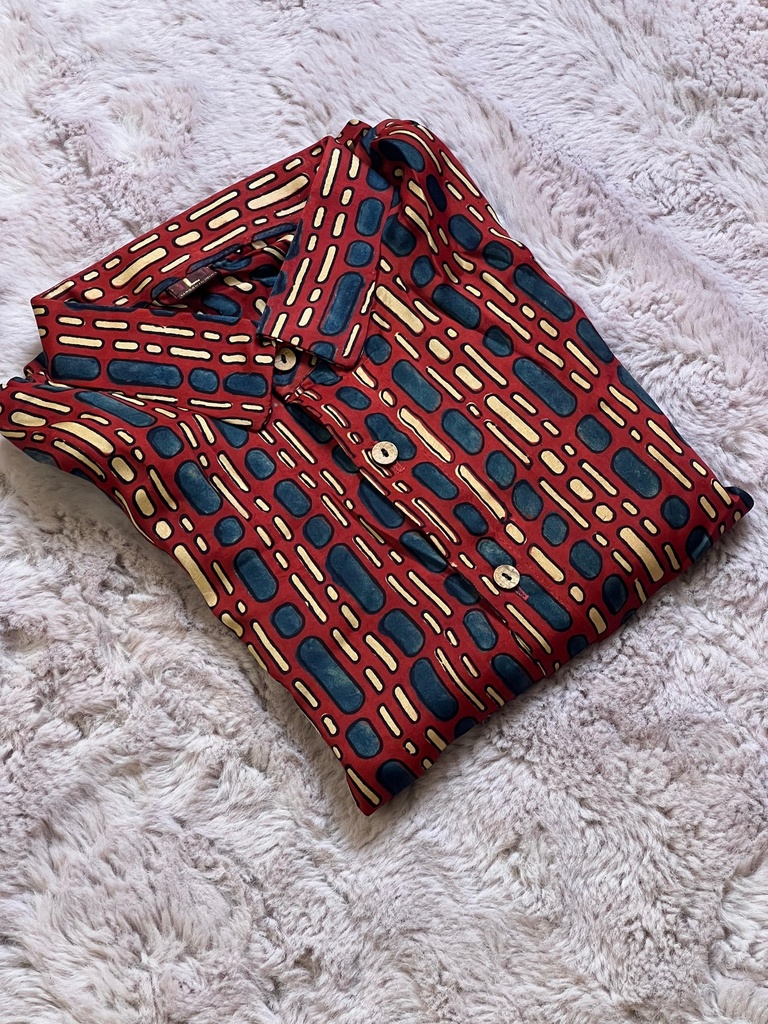 Ajrakh Modal Mens Shirt 5049