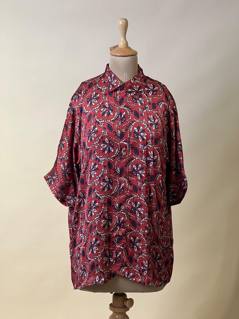 Ajrakh Modal Mens Shirt 5049 RED 3