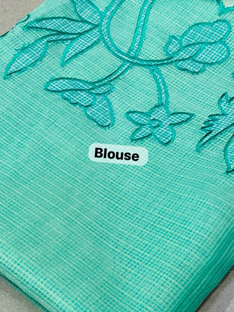 Applique work Kota Silk Sarees 5012