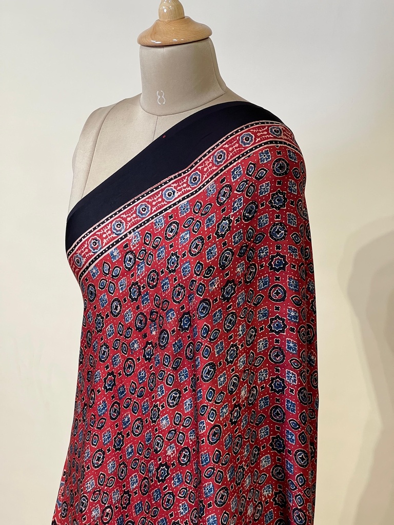 Ajrakh Modal Dupatta 5072 RED 6