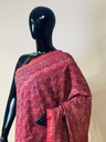 Ajrakh Maheshwari Silk Sarees 5028 RED 1