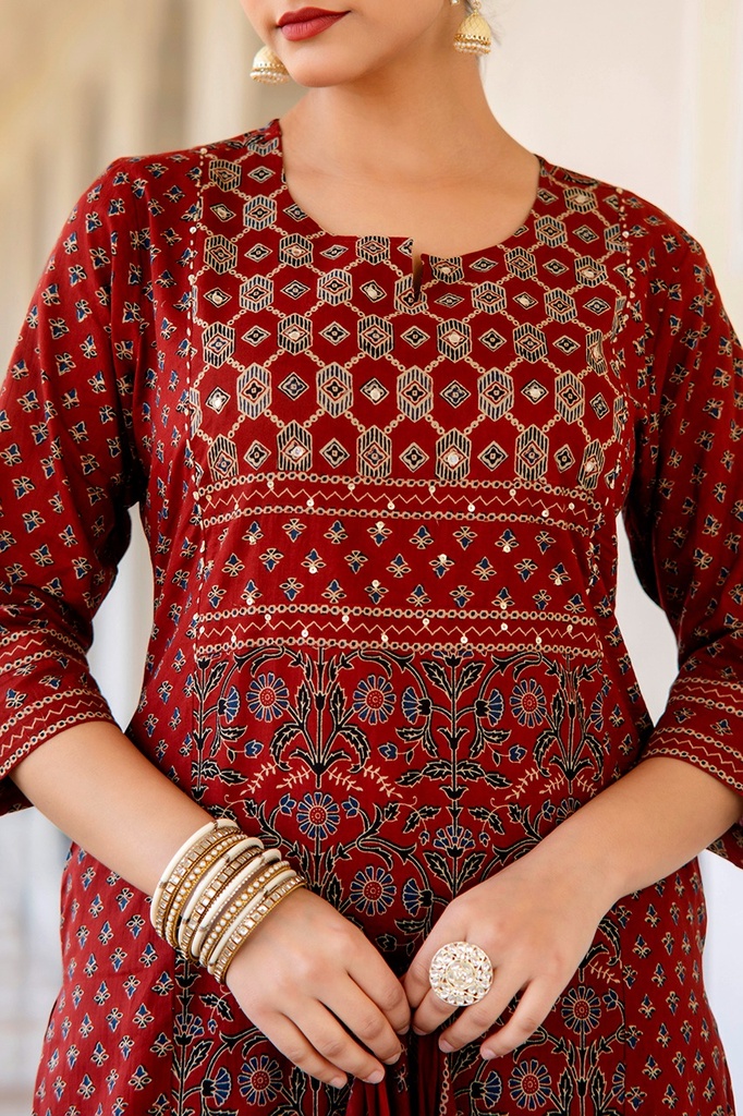Cotton Kurti Set 5043