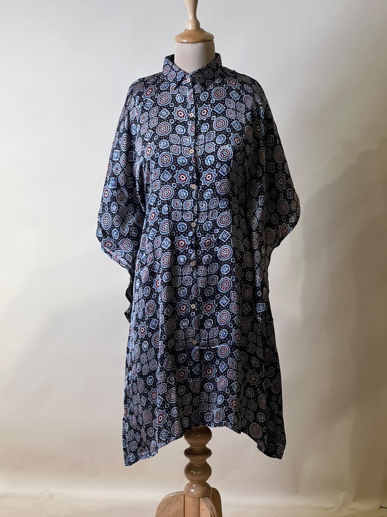 Ajrakh Modal Shirt Kaftans 5015 BLACK 5