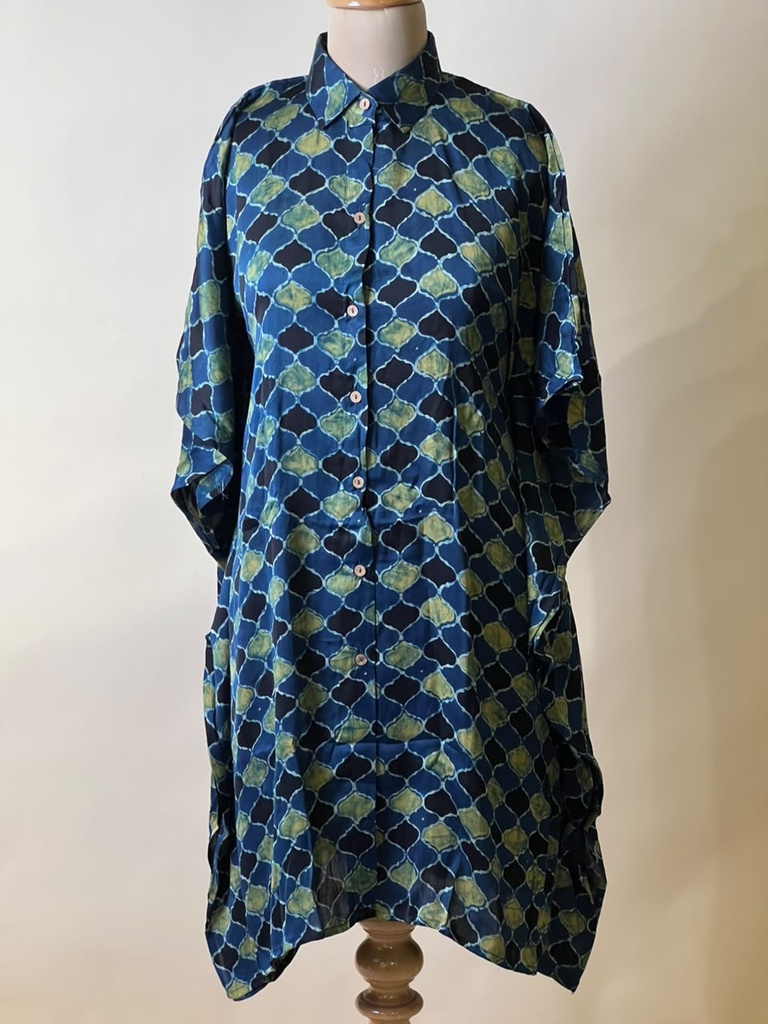 Ajrakh Modal Shirt Kaftans 5015 BLUE 10