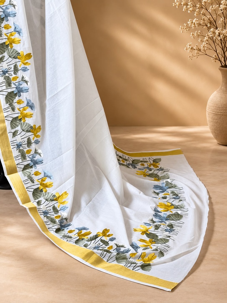 Embroidered Mul Cotton Sarees 5019