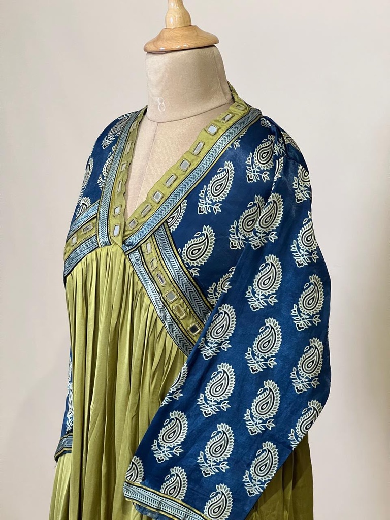 Premium Modal Silk Kurti 5053 GREEN