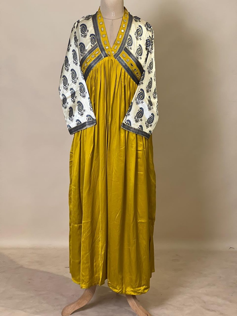 Premium Modal Silk Kurti 5053 YELLOW