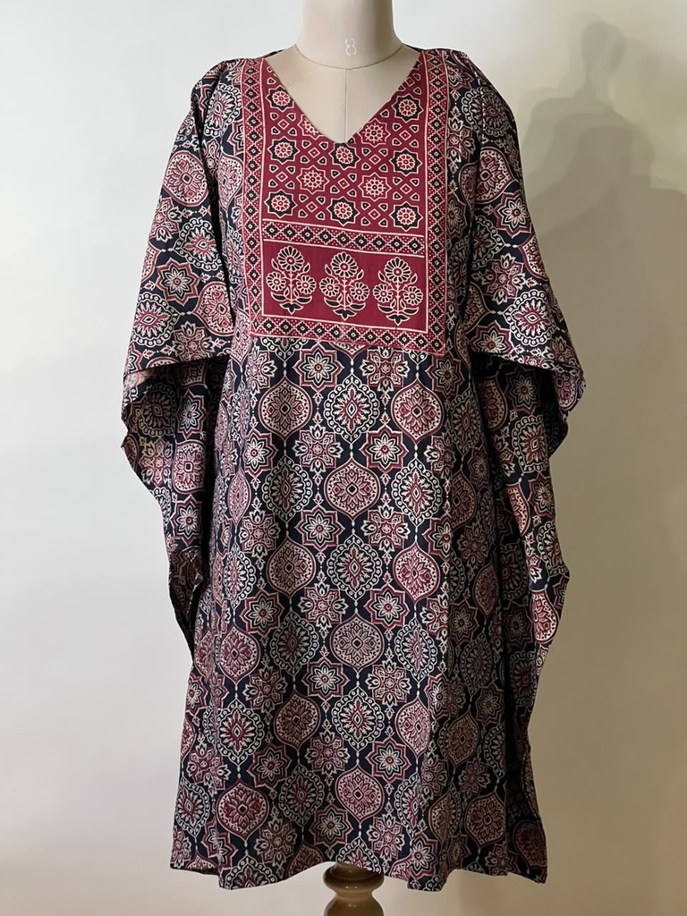 Ajrakh Cotton Kaftans 4802 BLACK 1
