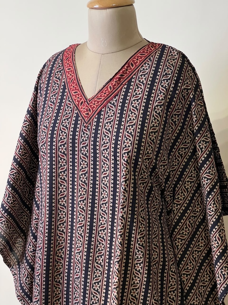 Ajrakh Cotton Kaftans 4802 BLACK 5