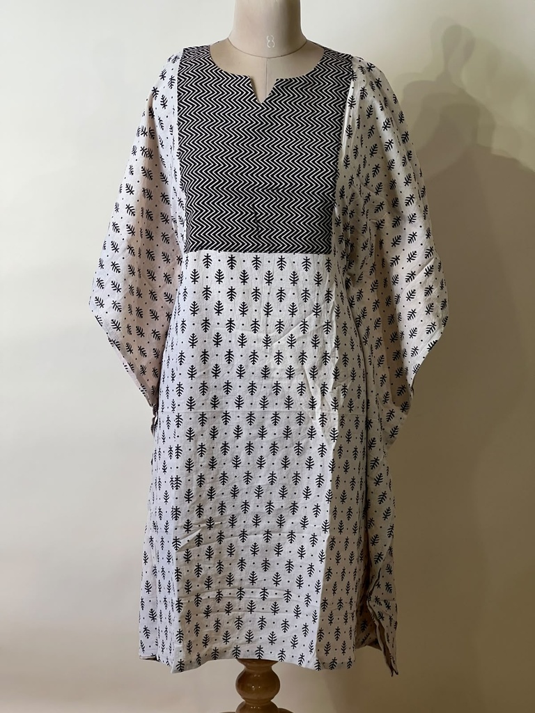 Ajrakh Cotton Kaftans 4802 IVORY 3