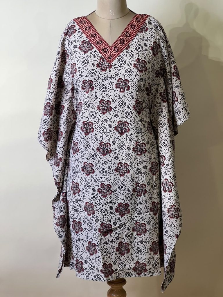 Ajrakh Cotton Kaftans 4802 IVORY 5