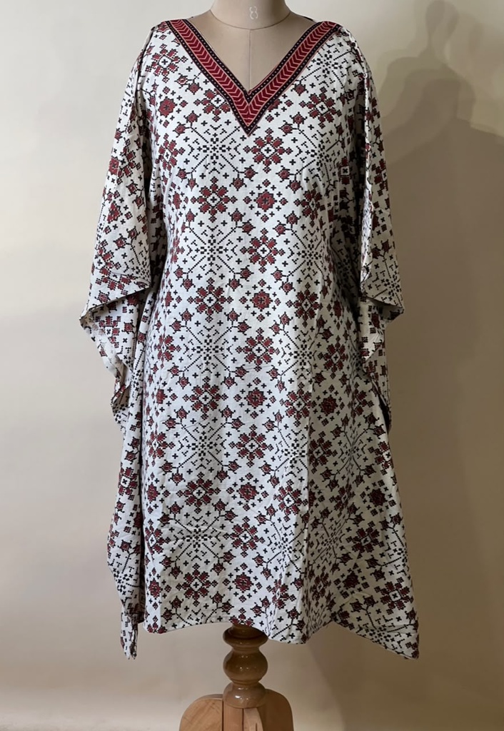 Ajrakh Cotton Kaftans 4802 IVORY 6