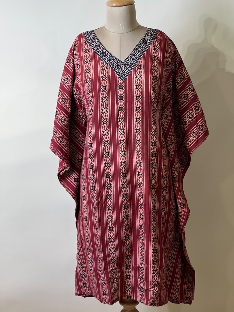 Ajrakh Cotton Kaftans 4802 RED 1