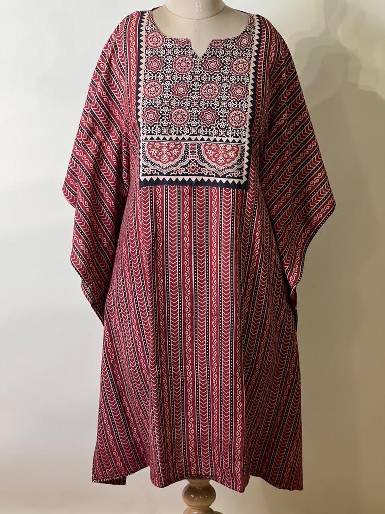 Ajrakh Cotton Kaftans 4802 RED 2
