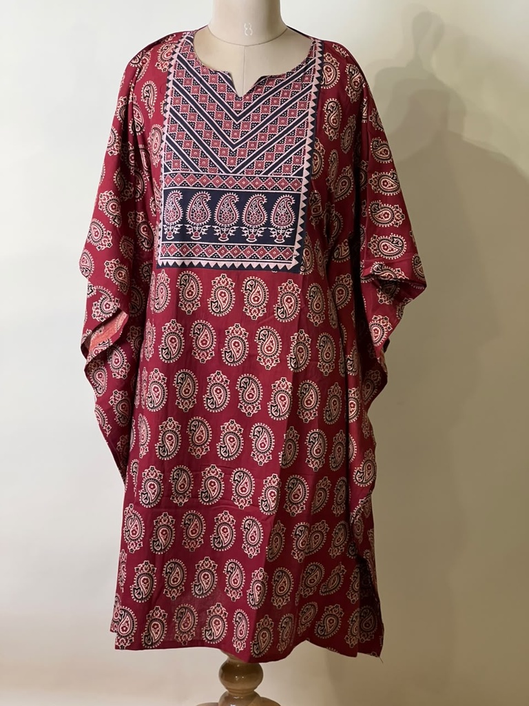 Ajrakh Cotton Kaftans 4802 RED 3