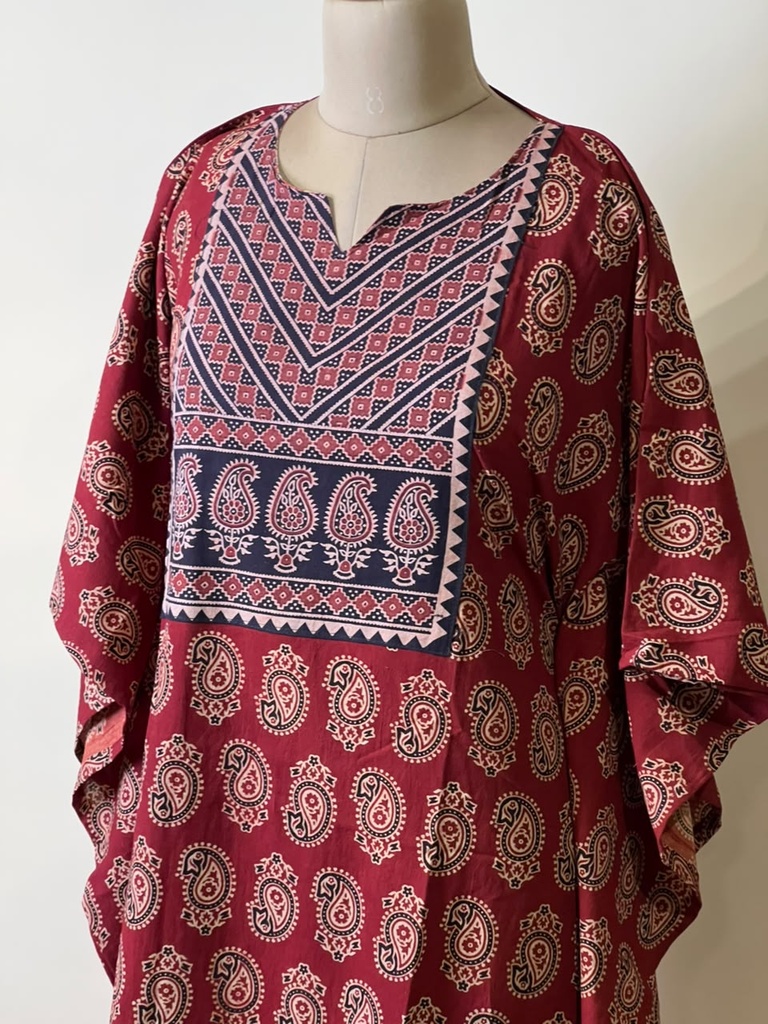 Ajrakh Cotton Kaftans 4802 RED 3