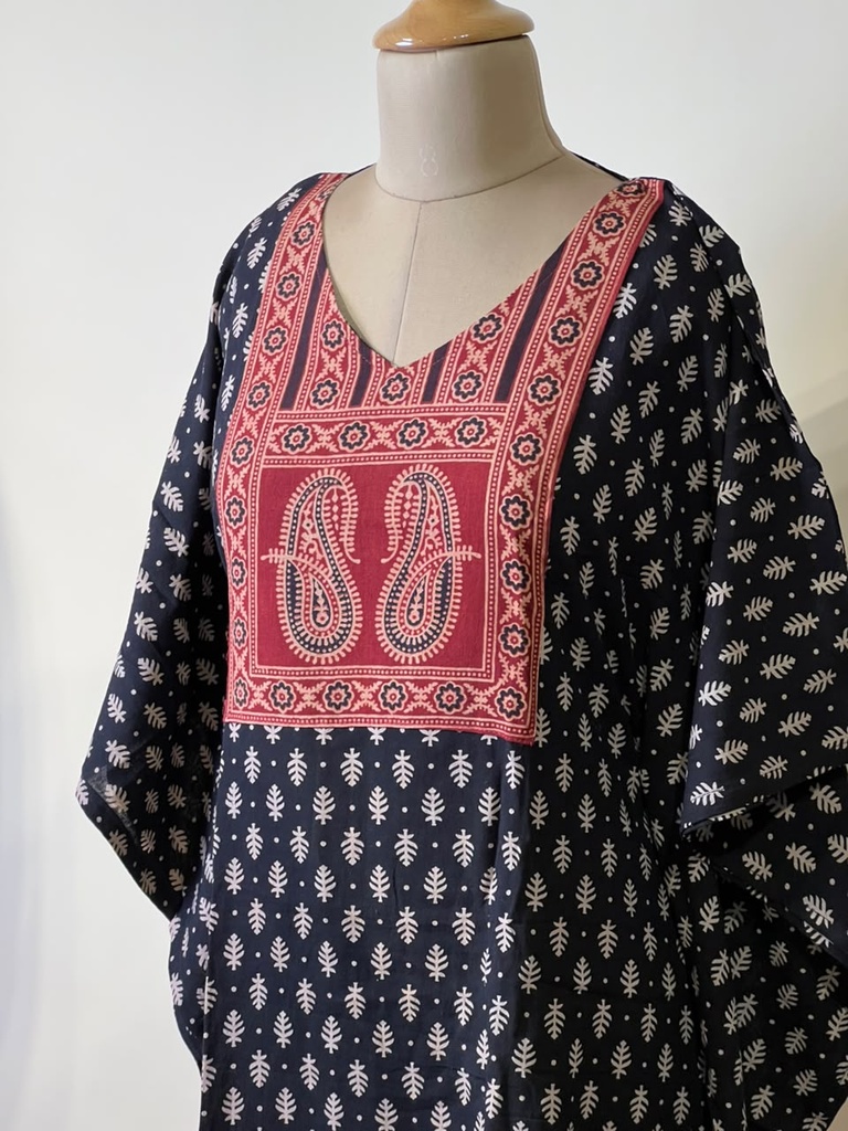 Ajrakh Cotton Kaftans 4802 BLACK 8