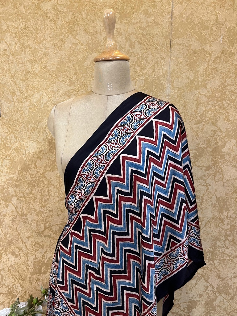  Premium Ajrakh Modal Stoles 5071