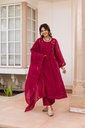 Mul Chanderi kurti sets 4609 MAROON