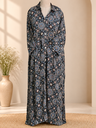 Ajrakh Modal Kaftan Style Dress 4803 BLACK 