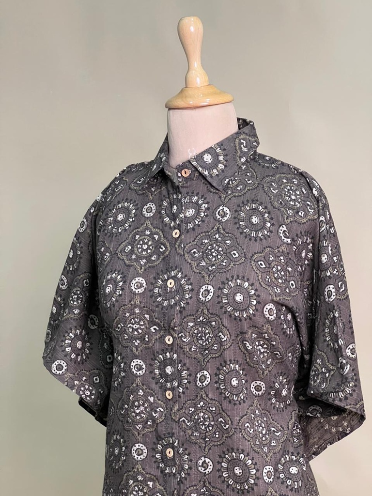 Ajrakh Cotton Shirt Kaftan 4802