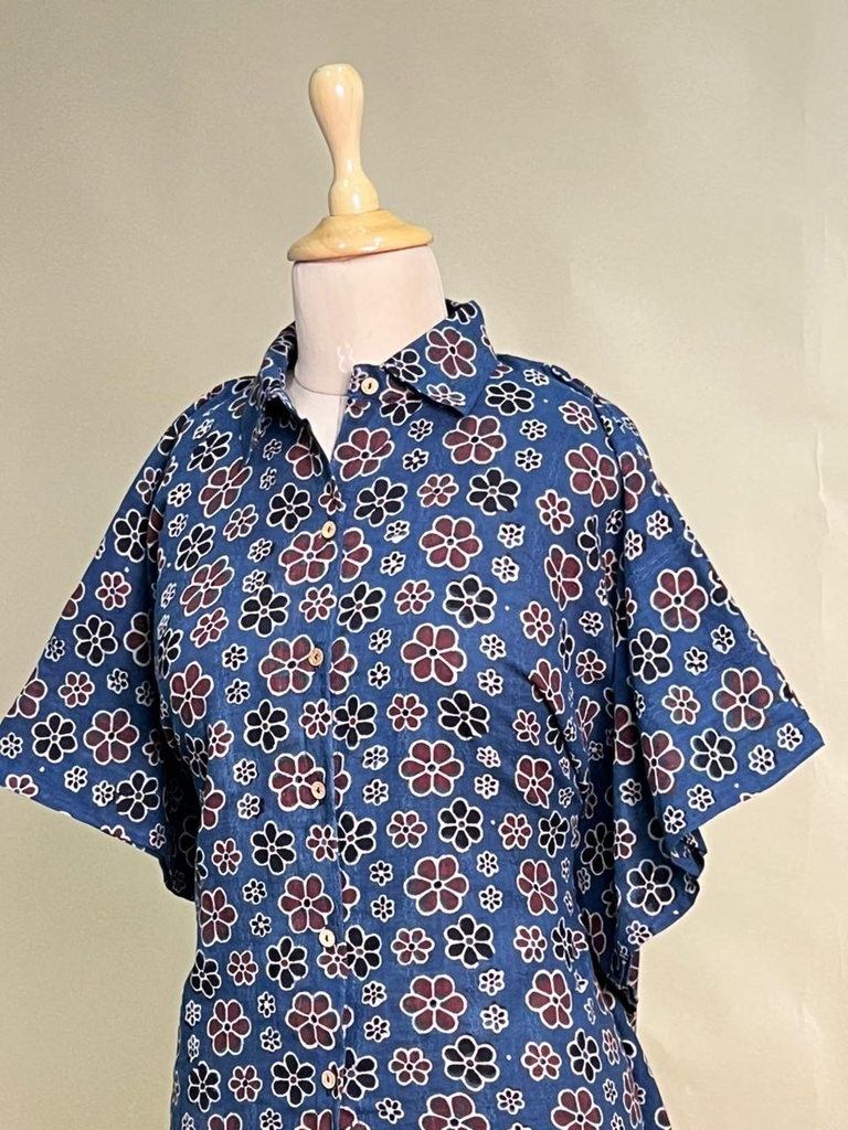 Ajrakh Cotton Shirt Kaftan 4802
