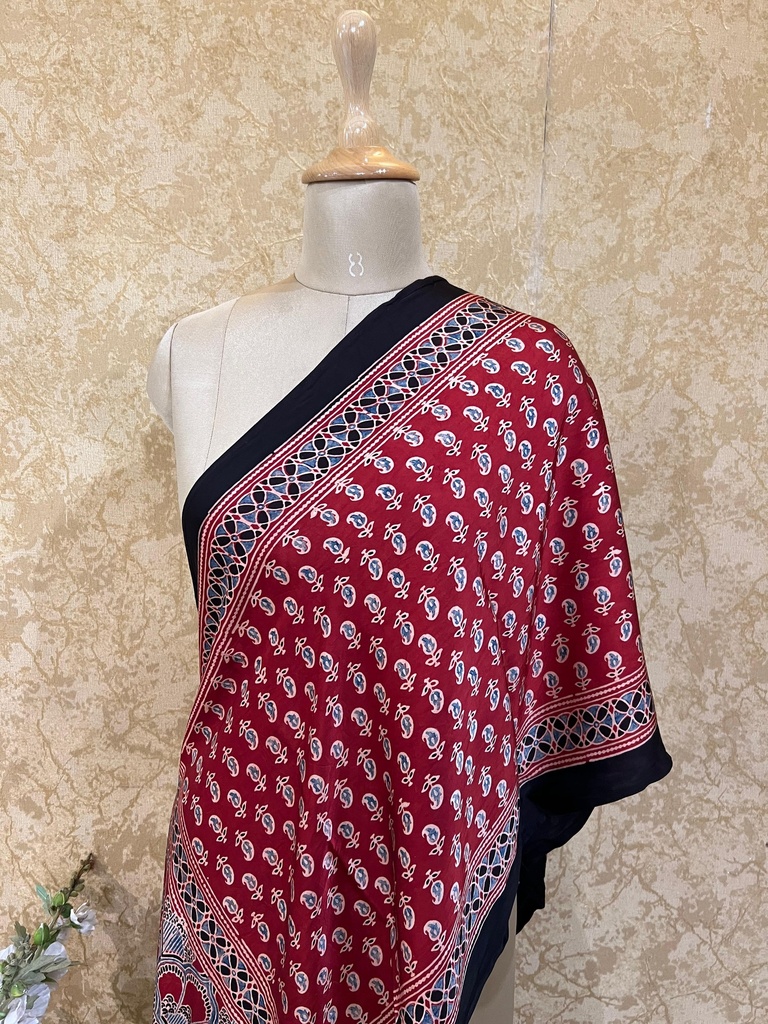  Premium Ajrakh Modal Stoles 5071