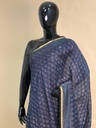 Ajrakh Chanderi Silk Sarees 5028 BLUE 3