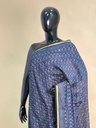 Ajrakh Chanderi Silk Sarees 5028 BLUE 2