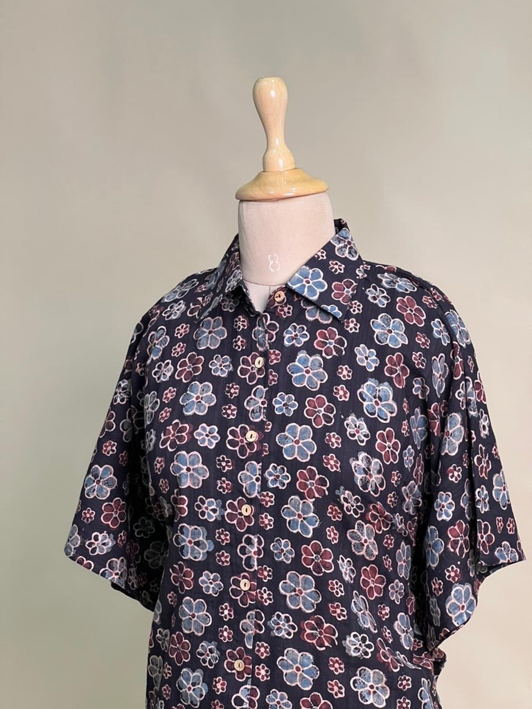 Ajrakh Cotton Shirt Kaftan 4802