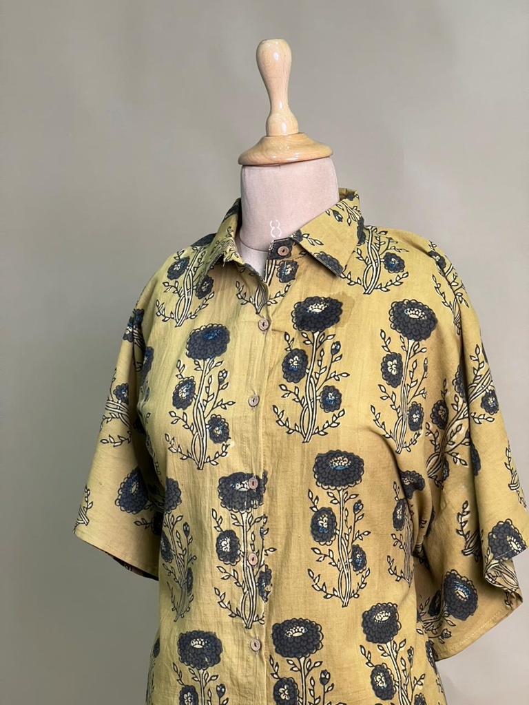Ajrakh Cotton Shirt Kaftan 4802